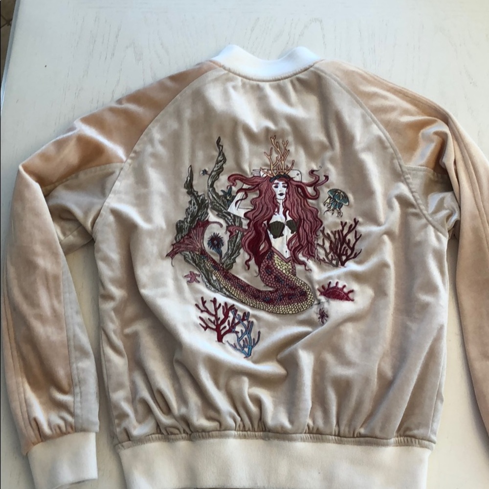 Gorgeous Silence + Noise soft pink bomber jacket